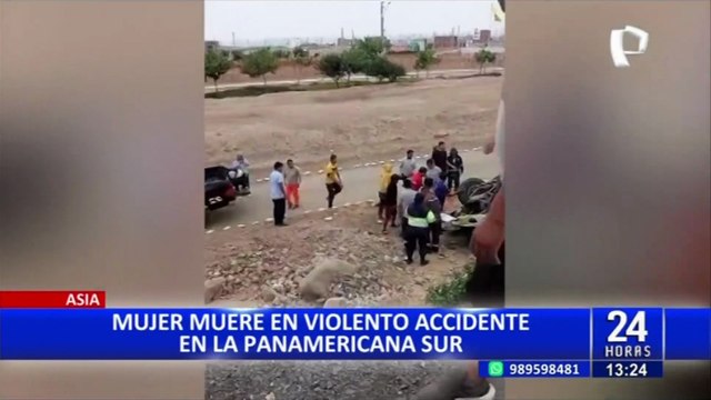Asia: Mujer muere tras violento accidente vehicular en la Panamericana Sur