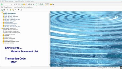 SD Get a material document list