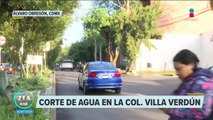 Alertan por corte de agua en colonias de la alcaldía Álvaro Obregón, CDMX