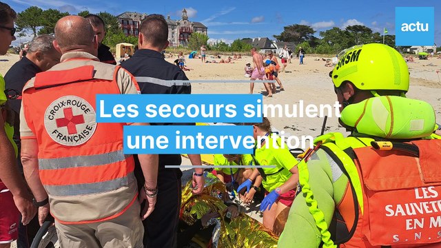 Exercice secours en mer Carnac Morbihan