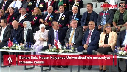 Bakan Bak, Hasan Kalyoncu Üniversitesi’nin mezuniyet törenine katıldı