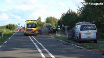 Gewonde bij kop-staartbotsing op Blauwe Handseweg