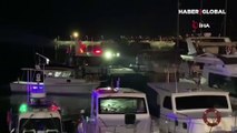Küçükyalı'da balıkçı teknesi alev alev yandı