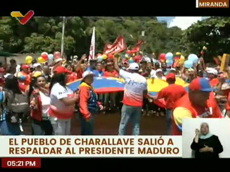 Mirandinos marchan en respaldo al Presidente Nicolás Maduro
