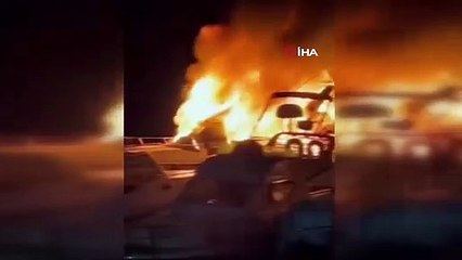 Maltepe'de Tekne Yangını