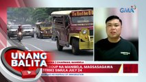 Transport group na Manibela, magsasagawa ng 3-day strike simula July 24 | UB