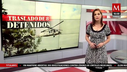 Trasladan a ocho detenidos para ponerlos a disposición de la FGR en Michoacán