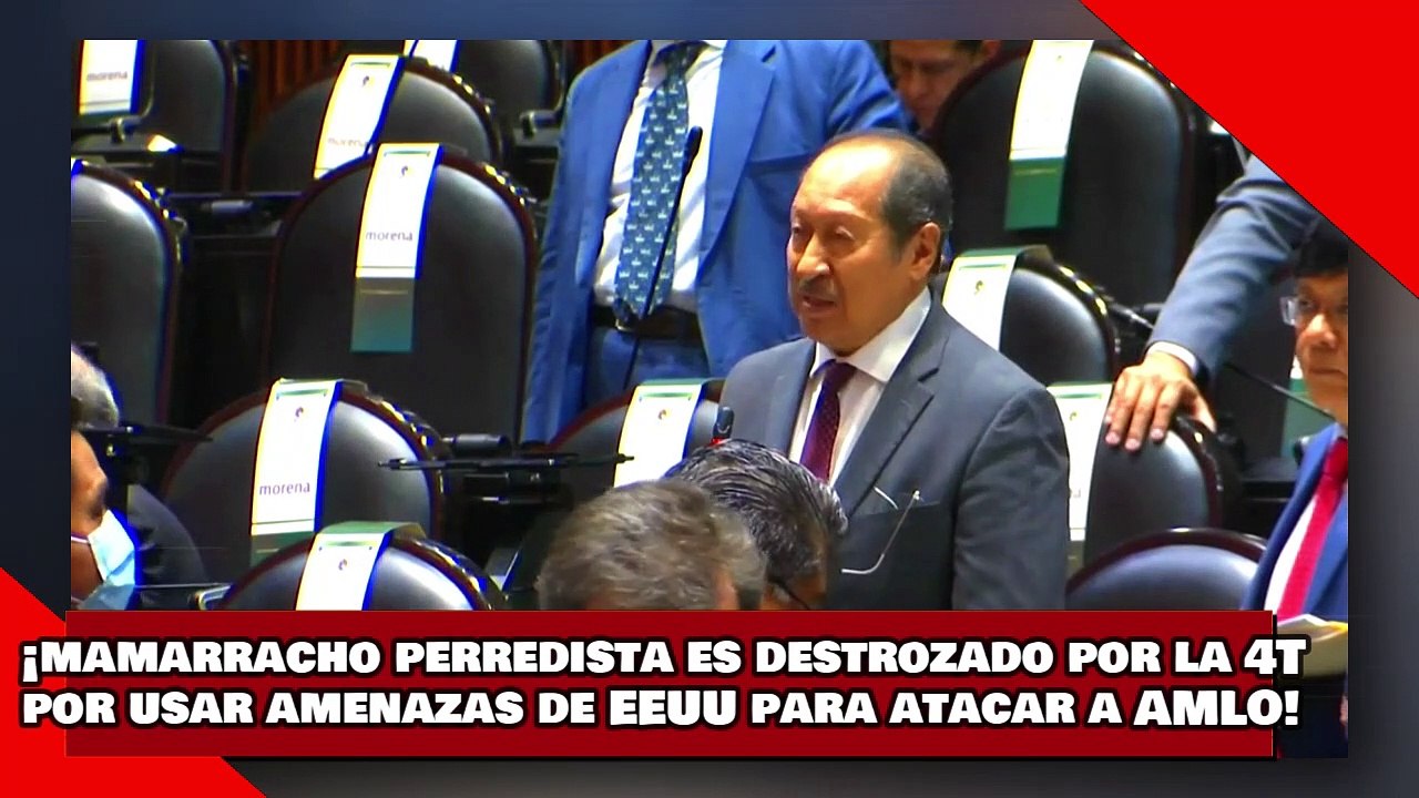 ¡VEAN! ¡mamarracho perredista es destrozado por la 4T por usar amenazas de EEUU para atacar a AMLO!