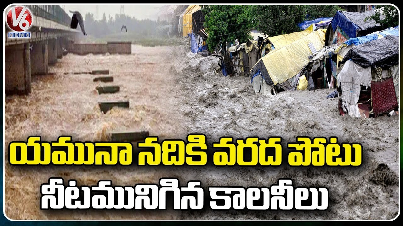 Yamuna River Cross Danger Mark Few Colonies Submerged In Floods At Delhi  _ V6 News