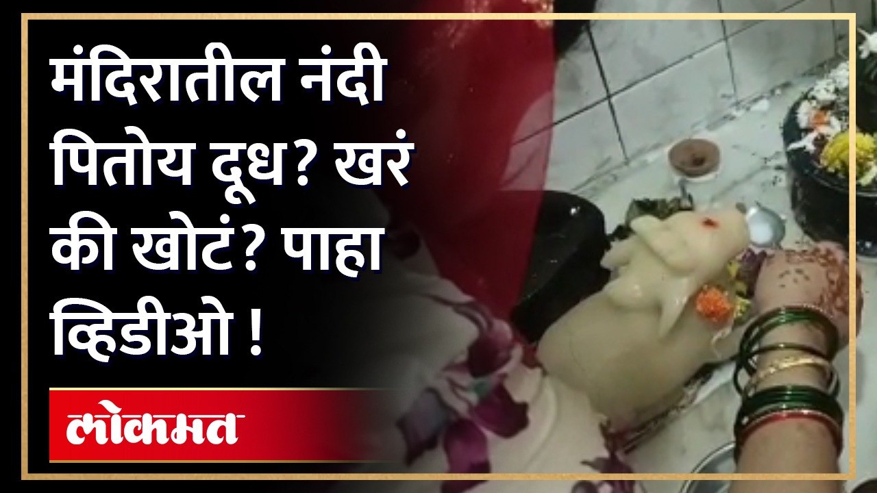भक्तांच्या रांगा , नंदी पितोय दूध आणि पाणी ? काय आहे नेमका प्रकार