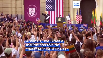 Après le sommet de l'Otan, le président américain poursuit sa tournée européenne en Finlande