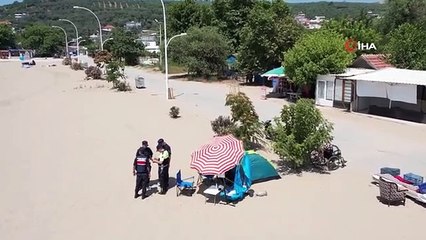 Jandarma ekiplerinden sahillerdeki işgallere karşı denetim