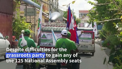Cambodia's tiny opposition fighting for democracy in one-sided vote