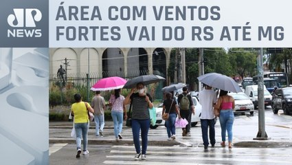 Ciclone provoca queda de temperatura e ventanias no Sul e Sudeste