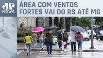 Ciclone provoca queda de temperatura e ventanias no Sul e Sudeste