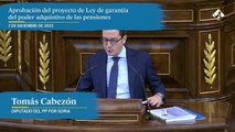 Aprobación del proyecto de Ley de garantía del poder adquisitivo de las pensiones