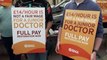‘Angry’ doctors on picket line outside hospital in Reading