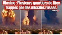 La Capitale de l`Ukraine frappée par des missiles de l`armée russe.