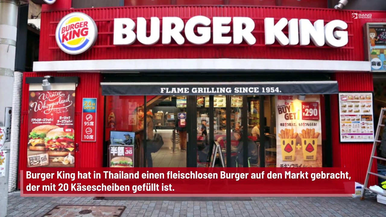 Burger King präsentiert einen Burger ohne Fleisch - dafür mit 20 Käsescheiben