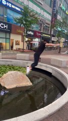 Échec du saut de l'étang de la fontaine