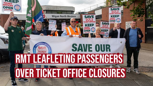 RMT leafleting passengers over the closure of ticket offices