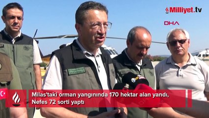 170 hektar alan küle döndü, Nefes 72 sorti yaptı! Milas'taki yangının sebebi ortaya çıktı