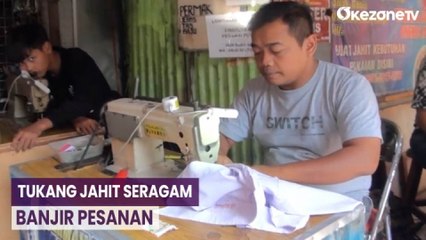 Tukang Jahit Banjir Pesanan Seragam saat Pergantian Tahun Ajaran