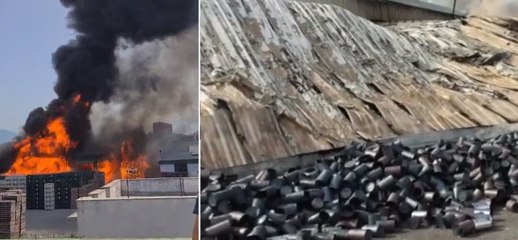 Sant'Antonio Abate (NA) - Incendio nello stabilimento "La Torrente" (13.07.23)