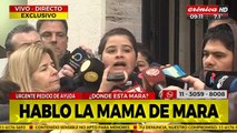 Habla la mamá de Mara, la joven desaparecida en Retiro