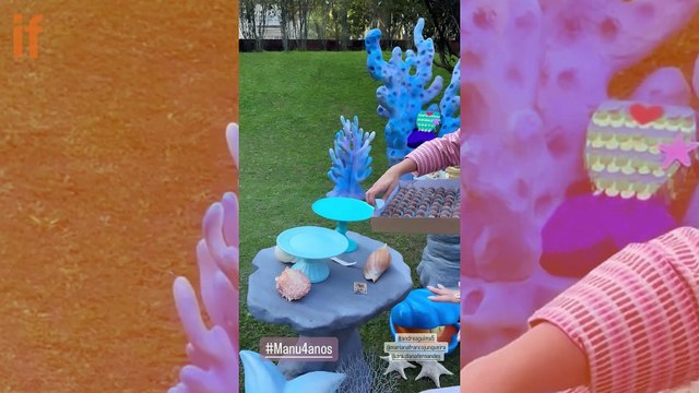 Ticiane Pinheiro mostra festa ao ar livre da filha caçula