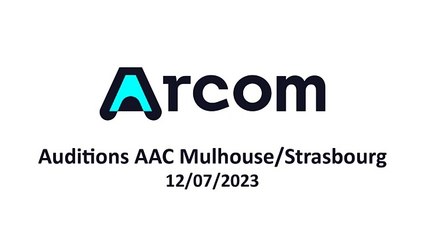 ARCOM - Audition  TNT Strasbourg Mulhouse 12 juillet 2023