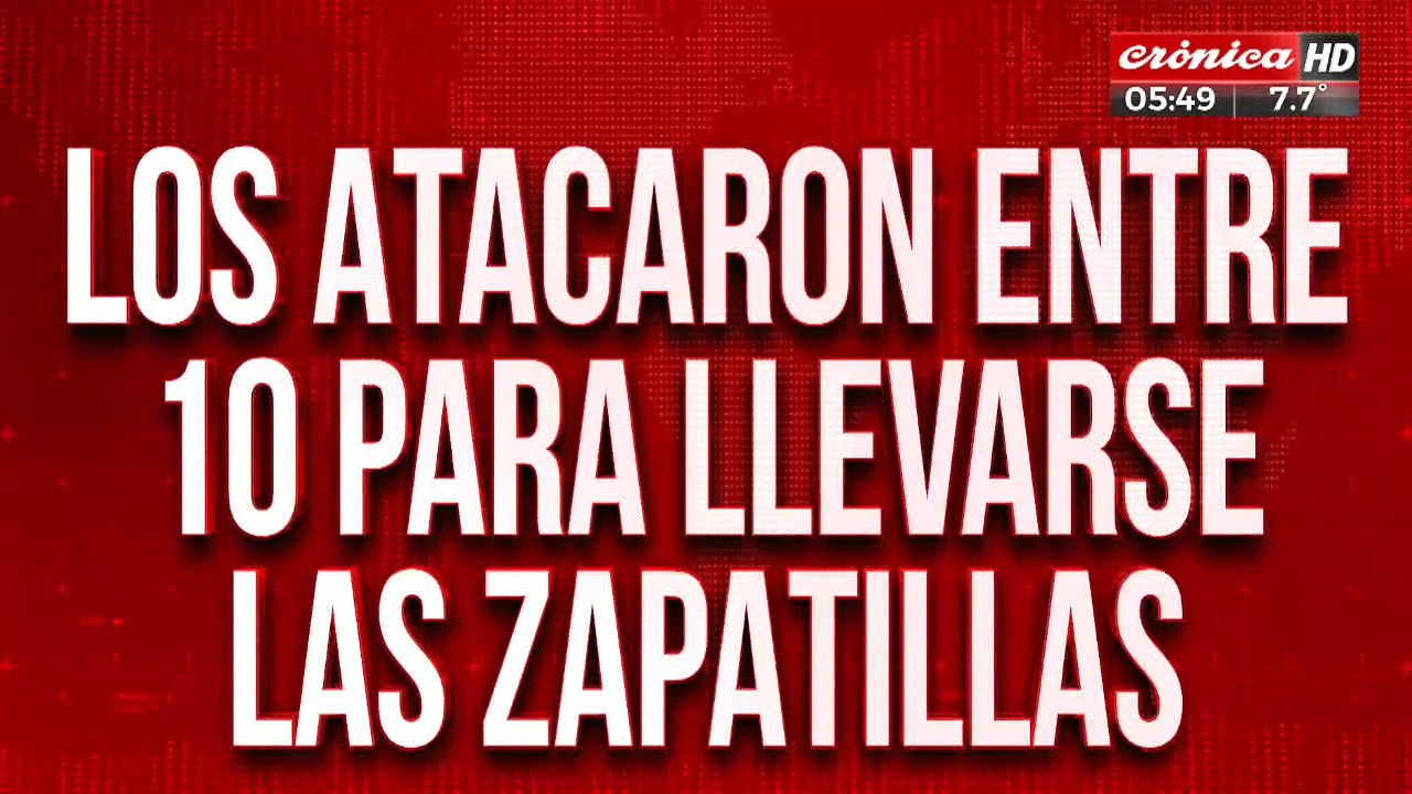 Brutal: los atacaron entre 10 para robarles las zapatillas