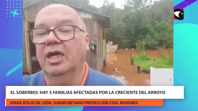 Jorge Atilio de León, subsecretario Protección Civil Misiones, expresó estamos 3 veces arriba de lo que es la altura normal del Río Uruguay