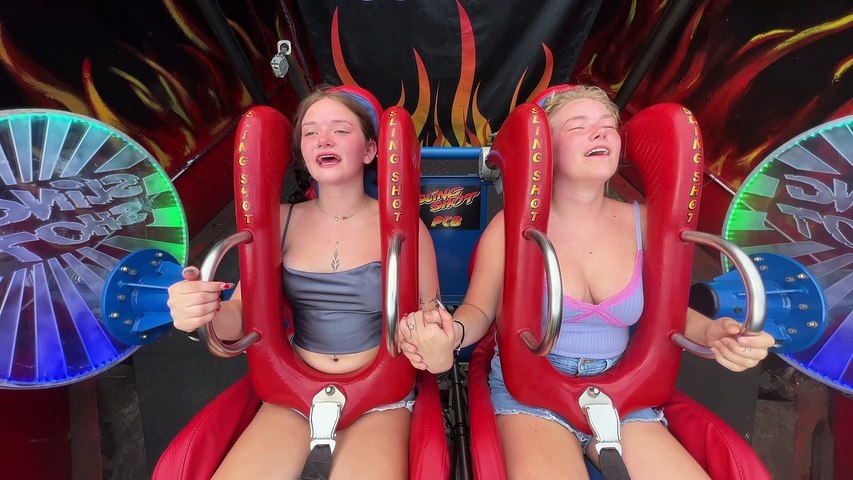 Girls Passing Out  Funny Slingshot Ride Compilation #7 - video