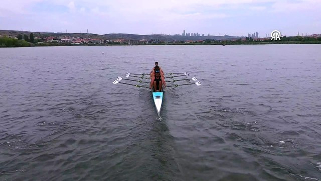 ANKARA - (DRON) Gençler Türkiye Kürek Kupası Yarışları başladı