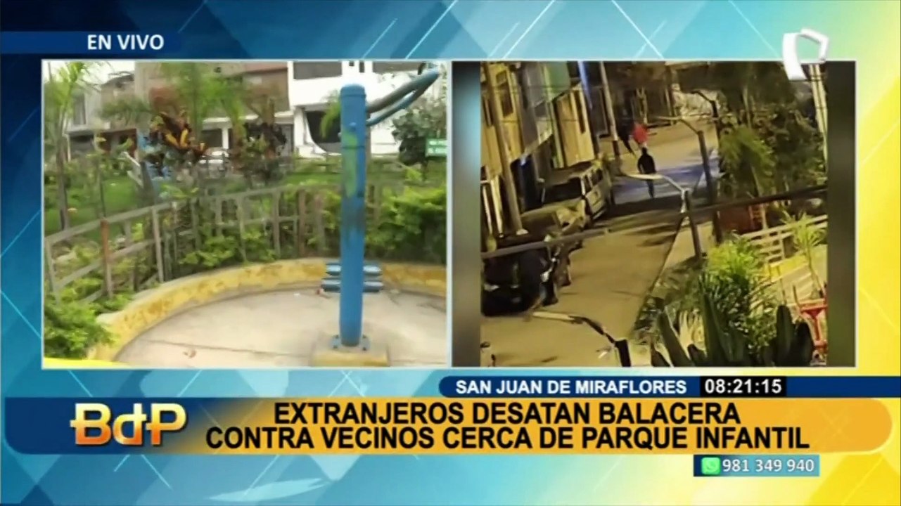 Balacera en SJM: extranjeros abren fuego contra vecinos que trataron de retirarlos de parque