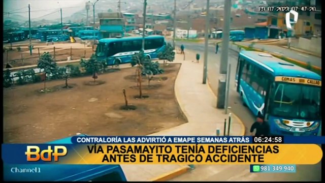 Pasamayito: Contraloría advirtió a Emape que vía tenía deficiencias antes del accidente