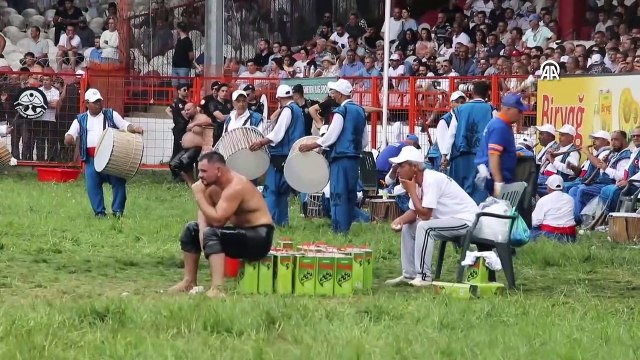 EDİRNE - 662. Tarihi Kırkpınar Yağlı Güreşleri başpehlivanlık 1. tur müsabakaları gerçekleşti