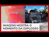 Carro explode ao abastecer em posto de combustíveis na Grande Natal (RN)