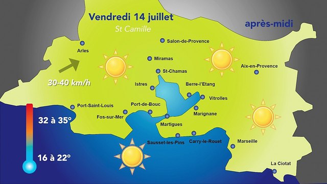 La météo de ce Vendredi 14 Juillet : Le soleil dominera en ce jour de fête nationale!