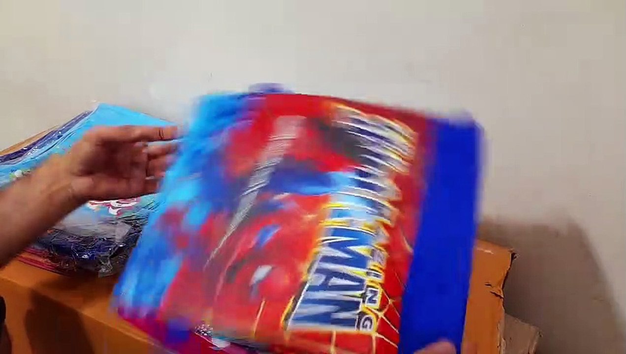 Unboxing and Review of Cartoon Printed Haversack Bag For Kids Birthday Party Return Gift