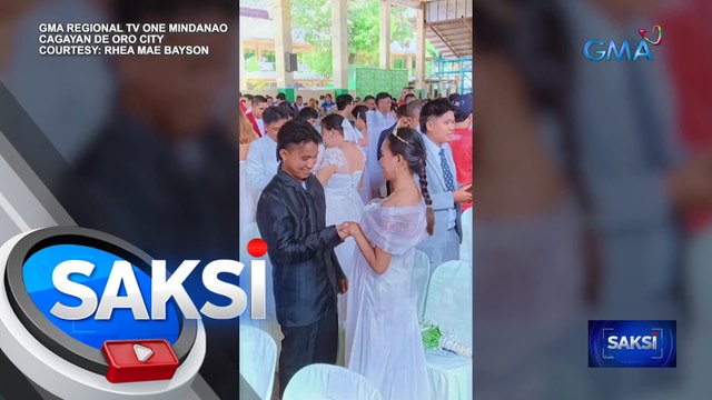 Bride na katatapos lang manganak, dumalo sa kasalang-bayan | Saksi