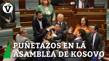 Entre puñetazos y empujones: así se ha desarrollado la sesión parlamentaria en Kosovo