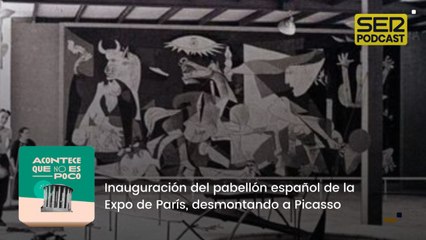 Inauguración del pabellón español de la Expo de París, desmontando a Picasso