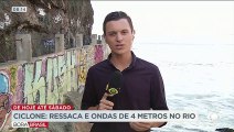 Ciclone provoca ressaca e ondas de 4 metros no Rio