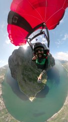 Base Jump From A Human Slingshot
