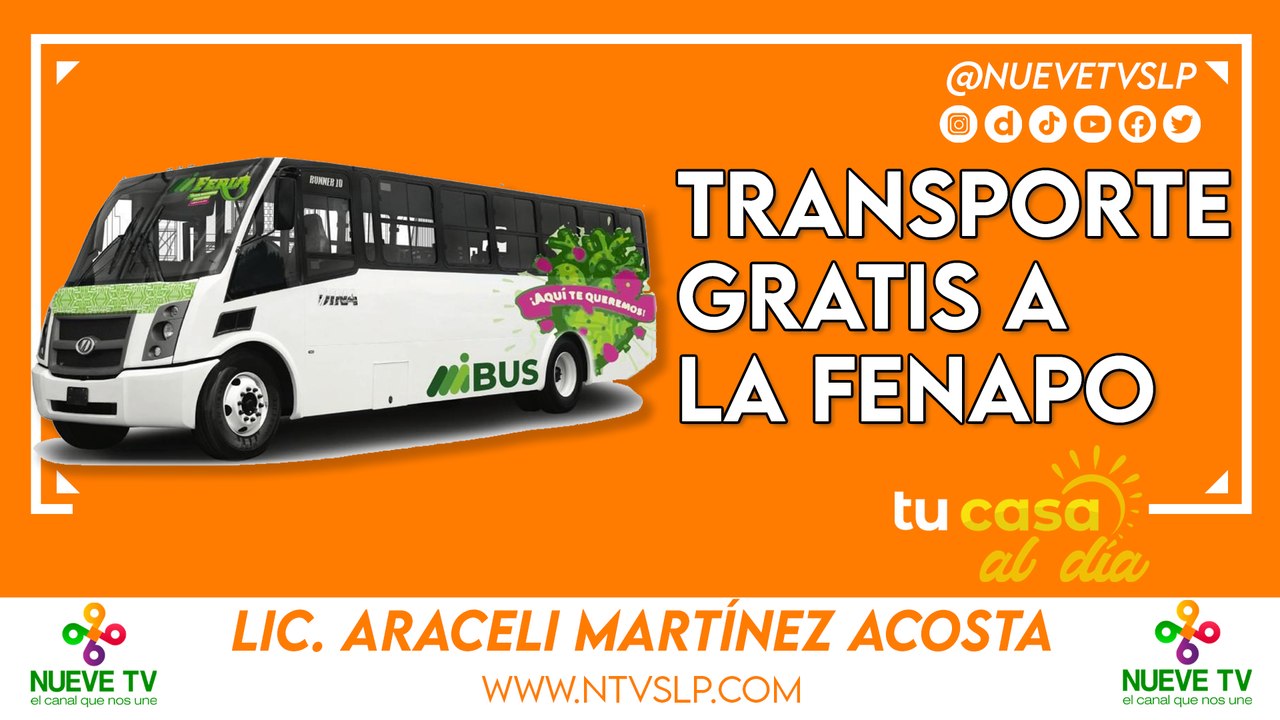Transporte GRATIS a la FENAPO