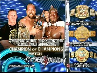 WWE Cyber Sunday 2006: Champion of Champions Match: Big Show vs. John Cena vs. King Booker (Promo, Match Entrances, & First Moves) Cincinnati