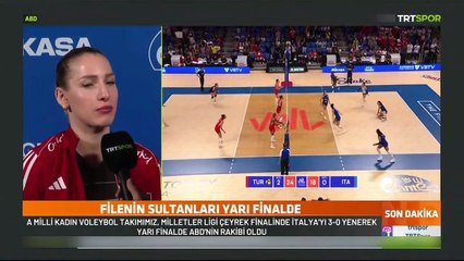 A Milli Kadın Voleybol Takımı İtalya'yı 3-0 yenerek yarı finalist oldu