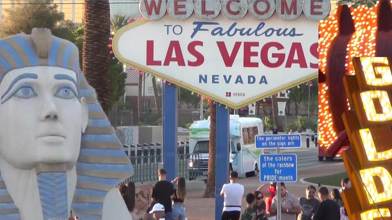 Las Vegas Big Bus Tour  Strip to Freemont Part 1 - 2 , USACan23.012, 23 Jun 2023